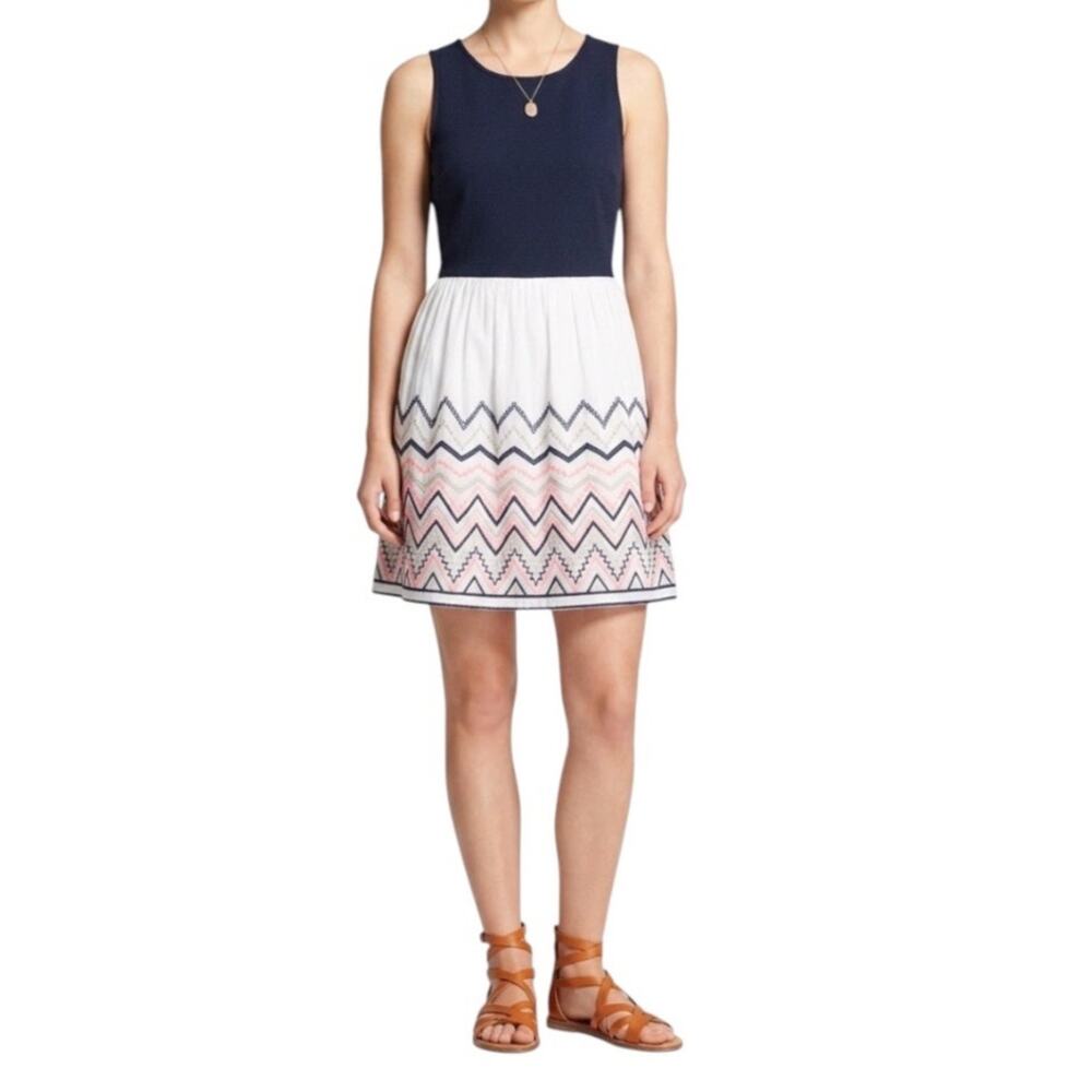 City Triangles embroidered open back dress size medium